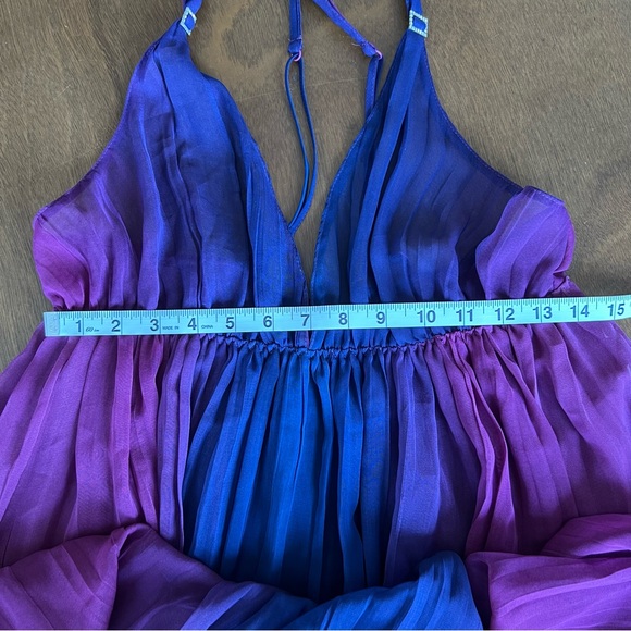Vintage Pink Purple Blue Ombre Strappy Chemise Size Medium - Picture 13 of 15